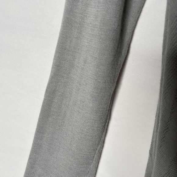 Stella Carakasi Open Front Cardigan S/M Lyocell Cotton Olive Textured Knit - Picture 7 of 11